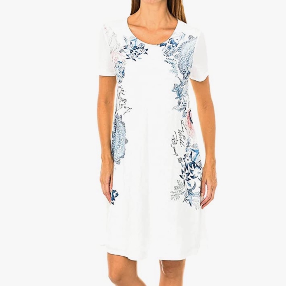 Desigual Charlotte White Floral Dress Size M
